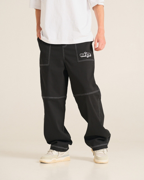 Тёплые мужские брюки OGONPUSHKA Smoozy Fleece чёрные