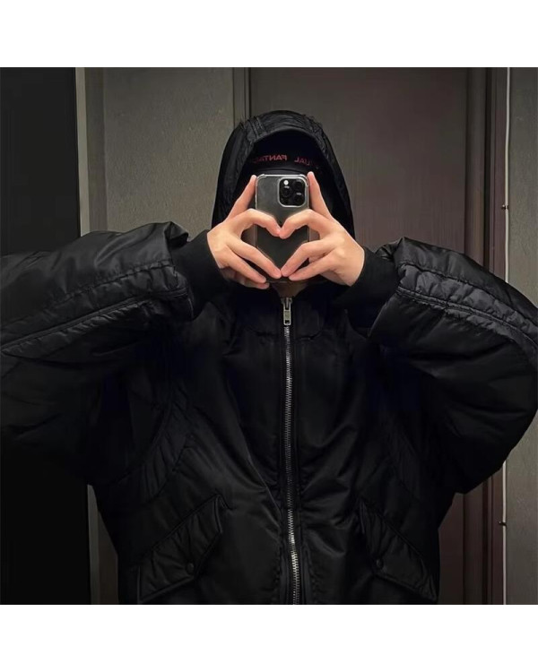 Бомбер оверсайз Project черный