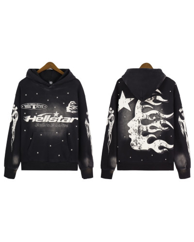 Худі оверсайз Y2K Cosmic Emblem Чорне