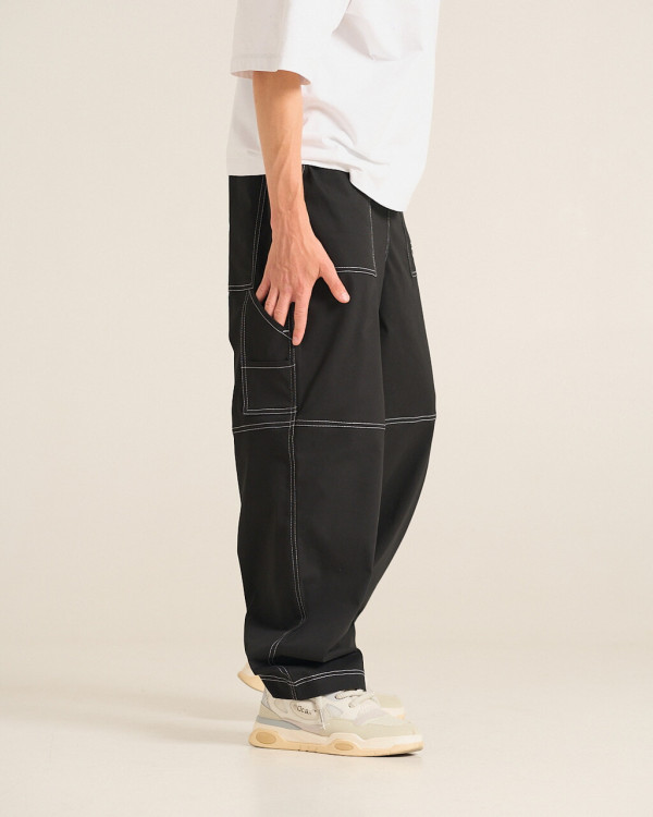 Тёплые мужские брюки OGONPUSHKA Smoozy Fleece чёрные