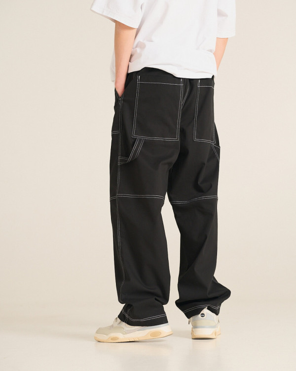 Тёплые мужские брюки OGONPUSHKA Smoozy Fleece чёрные