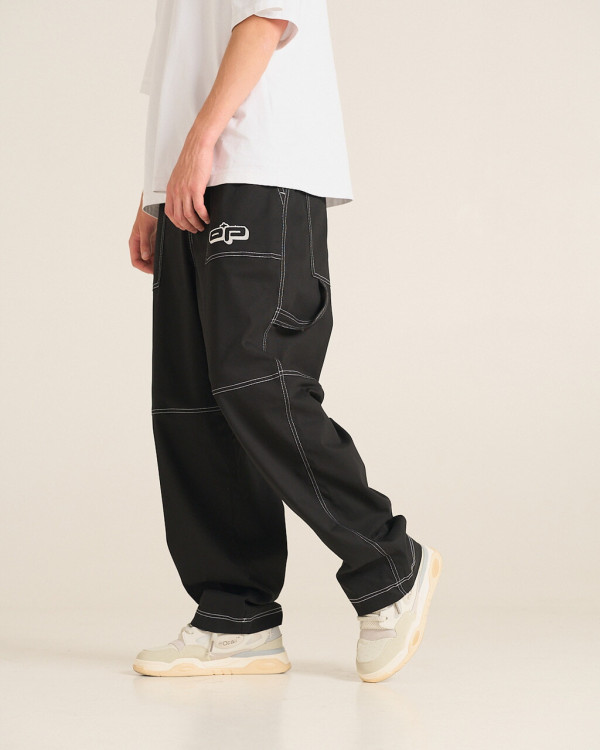 Тёплые мужские брюки OGONPUSHKA Smoozy Fleece чёрные