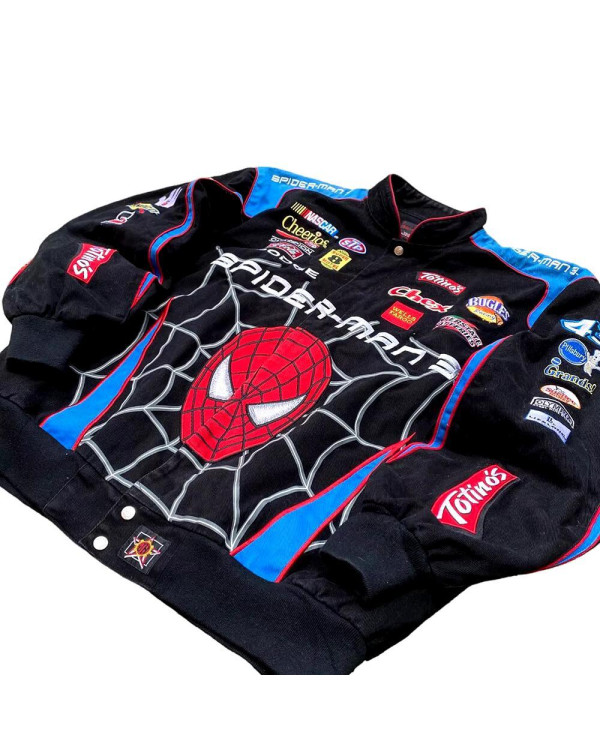 Бомбер оверсайз SpiderMan черный