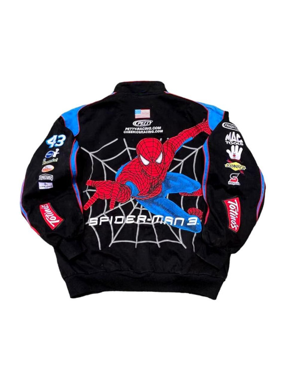 Бомбер оверсайз SpiderMan черный