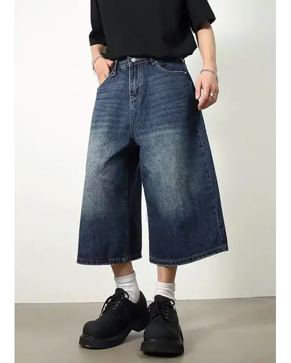 Шорты удлиненные джорты Y2K Loose fit синие