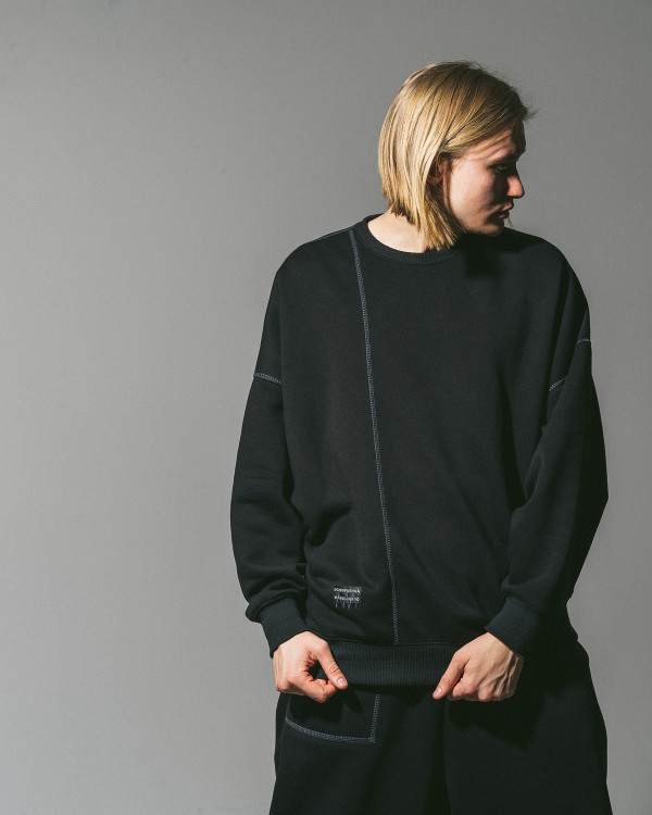 Свитшот оверсайз мужской OGP Seam чёрный