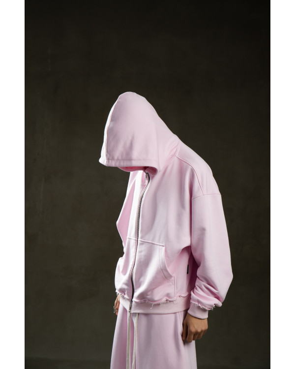 Худи зиппер оверсайз OGP DBLL розовый