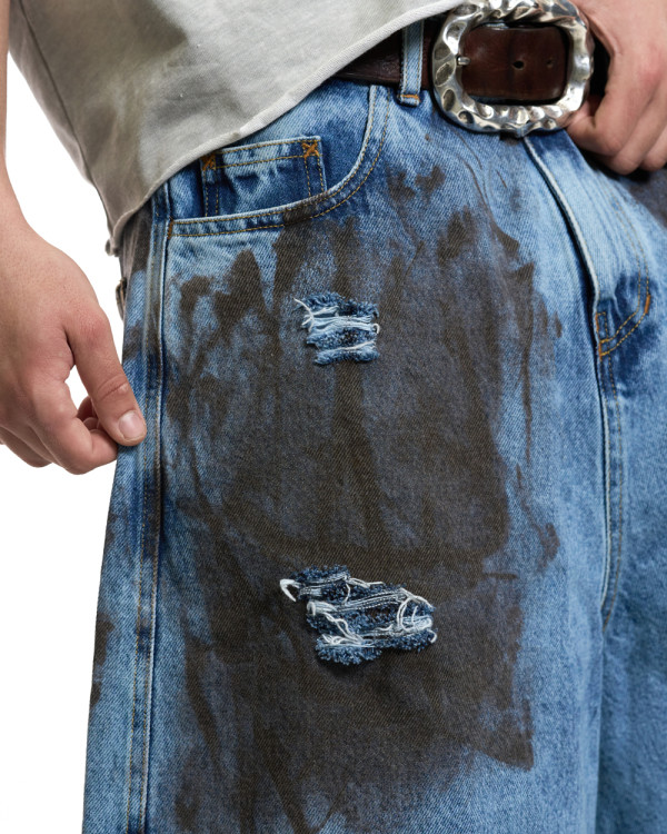 Джинсовые шорты оверсайз OGP Stolen Dirty