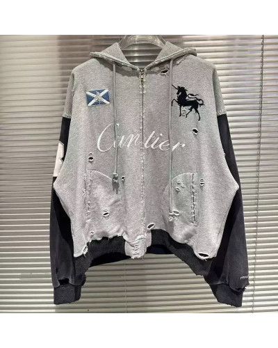 Худі зіппер Varsity сірий