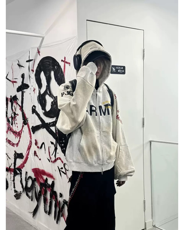 Худи зиппер Archive Fit white