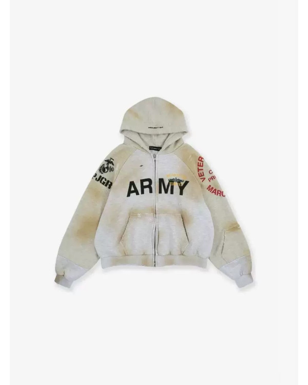 Худи зиппер Archive Fit white