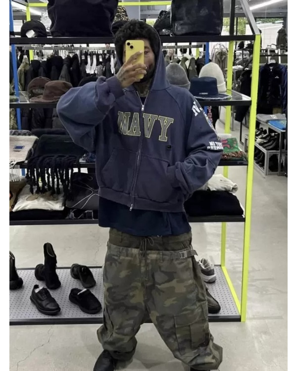 Худи зиппер Archive Fit blue