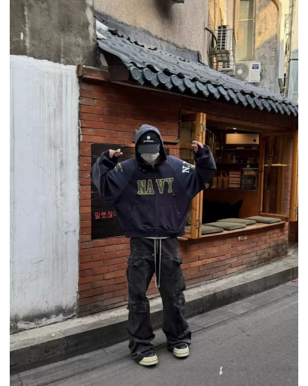 Худи зиппер Archive Fit blue