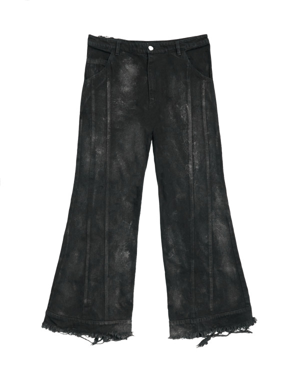 Джинсы клёш OGP Ash Waxed чёрные
