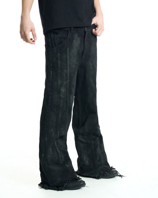 Джинсы клёш OGP Ash Waxed чёрные