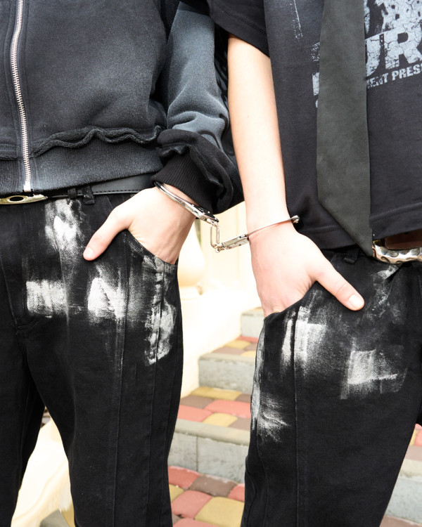 Джинсы клёш OGP Ash Silver чёрные