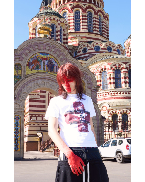 Футболка OGP Farm белая (Slim fit)