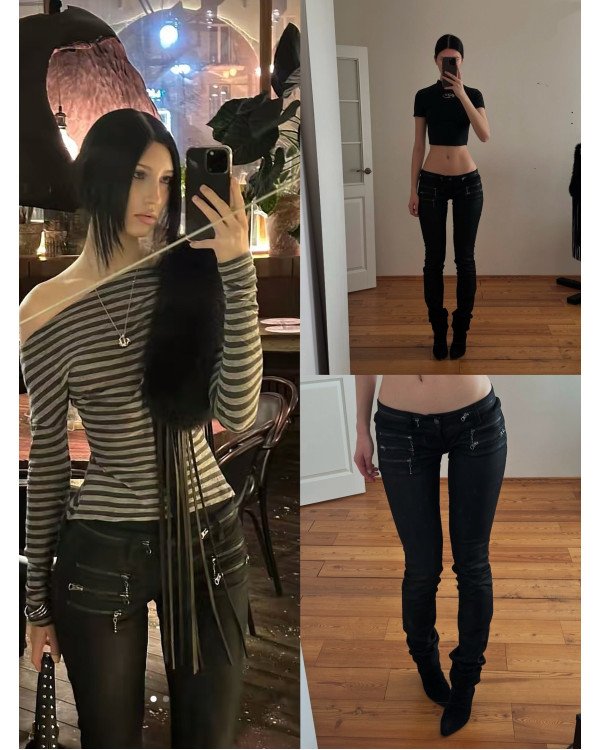 Джинсы Biker Chic черные