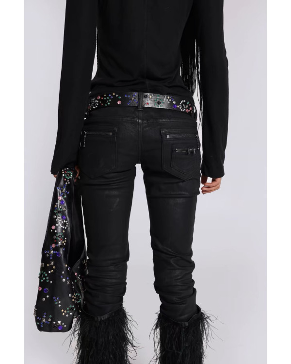 Джинсы Biker Chic черные
