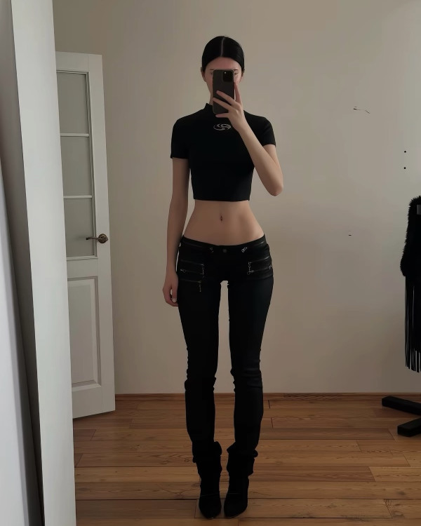 Джинсы Biker Chic черные